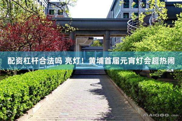 配资杠杆合法吗 亮灯！黄埔首届元宵灯会超热闹