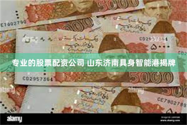专业的股票配资公司 山东济南具身智能港揭牌