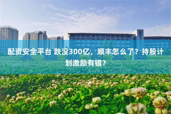 配资安全平台 跌没300亿，顺丰怎么了？持股计划激励有错？